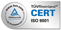Die Kanzlei ist zertifiziert f&uuml;r Qualit&auml;tsmanagement und B&uuml;roorganisation nach der Norm DIN-ISO-9001 - F&uuml;r mehr Informationen Logo anklicken